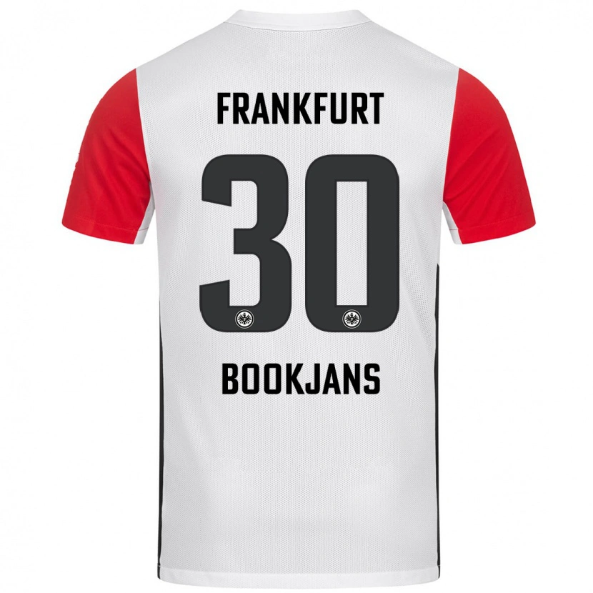 Danxen Børn Jakob Bookjans #30 Hvid Rød Hjemmebane Spillertrøjer 2024/25 Trøje T-Shirt