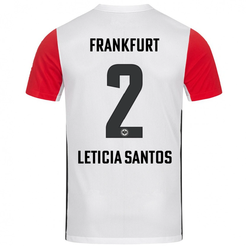 Danxen Børn Letícia Santos De Oliveira #2 Hvid Rød Hjemmebane Spillertrøjer 2024/25 Trøje T-Shirt