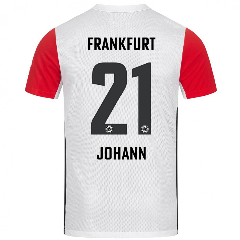 Danxen Børn Hannah Johann #21 Hvid Rød Hjemmebane Spillertrøjer 2024/25 Trøje T-Shirt