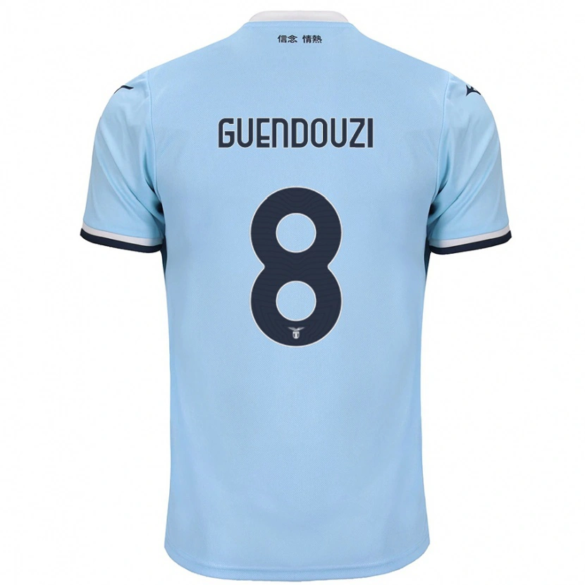 Danxen Børn Mattéo Guendouzi #8 Blå Hjemmebane Spillertrøjer 2024/25 Trøje T-Shirt