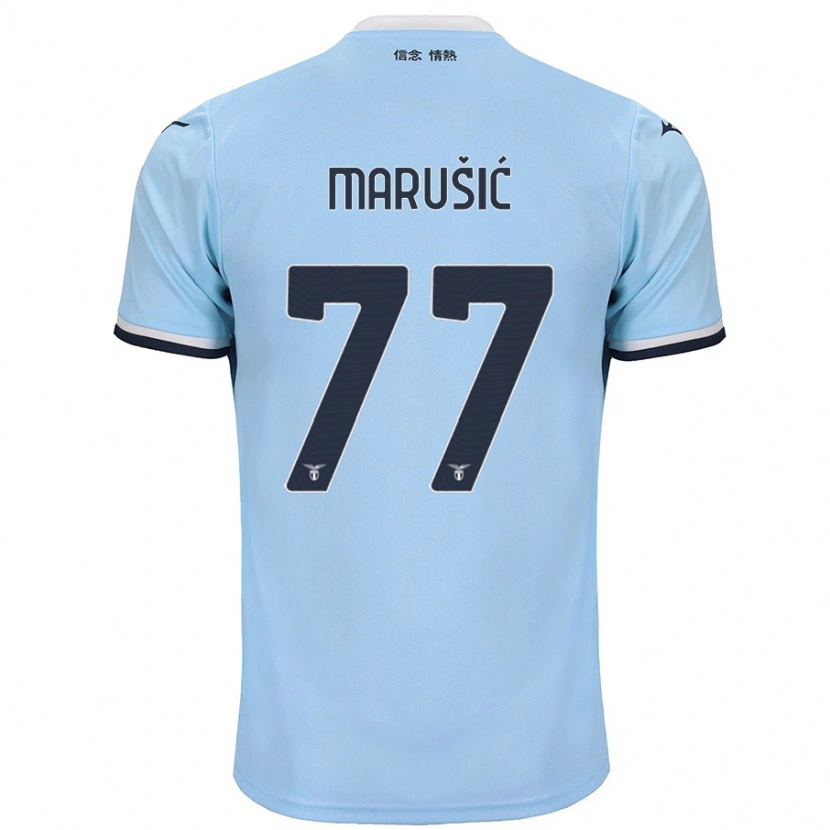 Danxen Børn Adam Marusic #77 Blå Hjemmebane Spillertrøjer 2024/25 Trøje T-Shirt