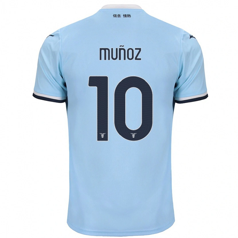Danxen Børn Cristo Muñoz #10 Blå Hjemmebane Spillertrøjer 2024/25 Trøje T-Shirt