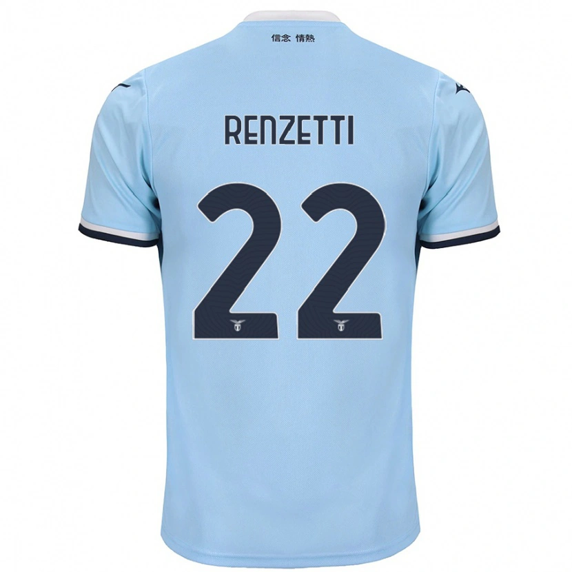 Danxen Børn Davide Renzetti #22 Blå Hjemmebane Spillertrøjer 2024/25 Trøje T-Shirt