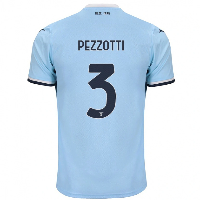 Danxen Børn Arianna Pezzotti #3 Blå Hjemmebane Spillertrøjer 2024/25 Trøje T-Shirt