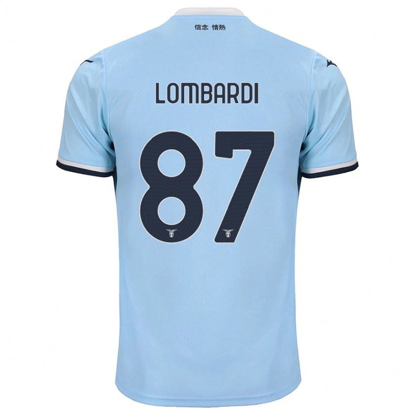 Danxen Børn Cristiano Lombardi #87 Blå Hjemmebane Spillertrøjer 2024/25 Trøje T-Shirt