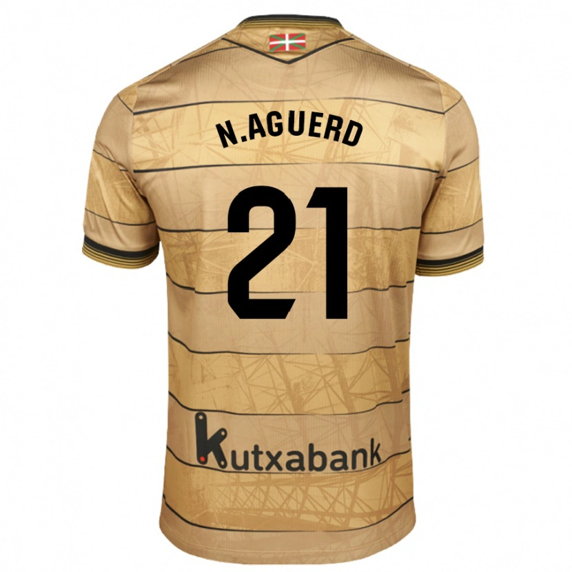 Danxen Børn Nayef Aguerd #21 Sort Hvid Udebane Spillertrøjer 2024/25 Trøje T-Shirt