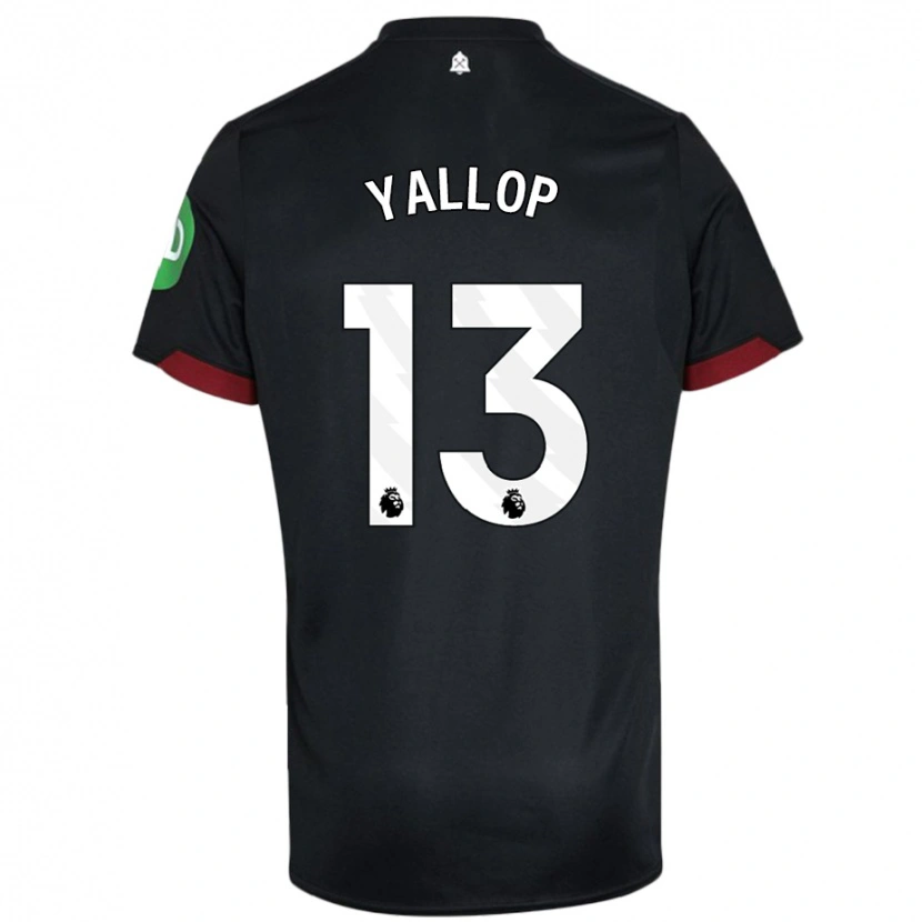 Danxen Børn Tameka Yallop #13 Sort Hvid Udebane Spillertrøjer 2024/25 Trøje T-Shirt