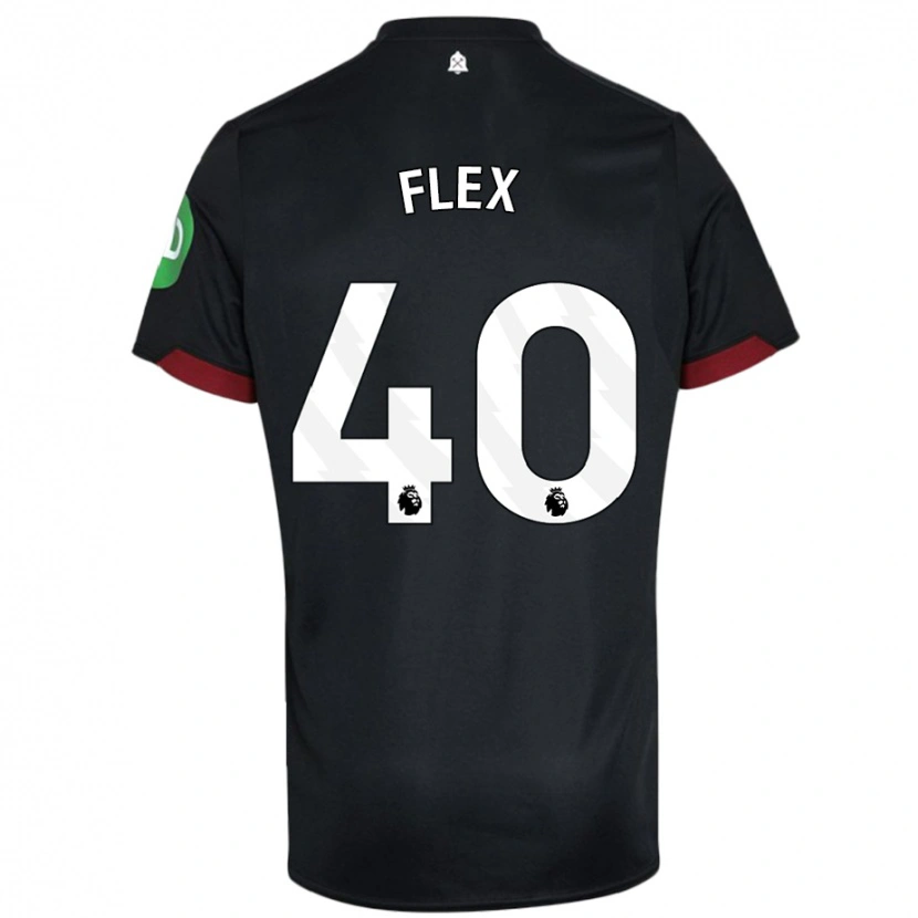 Danxen Børn Armstrong Oko Flex #40 Sort Hvid Udebane Spillertrøjer 2024/25 Trøje T-Shirt