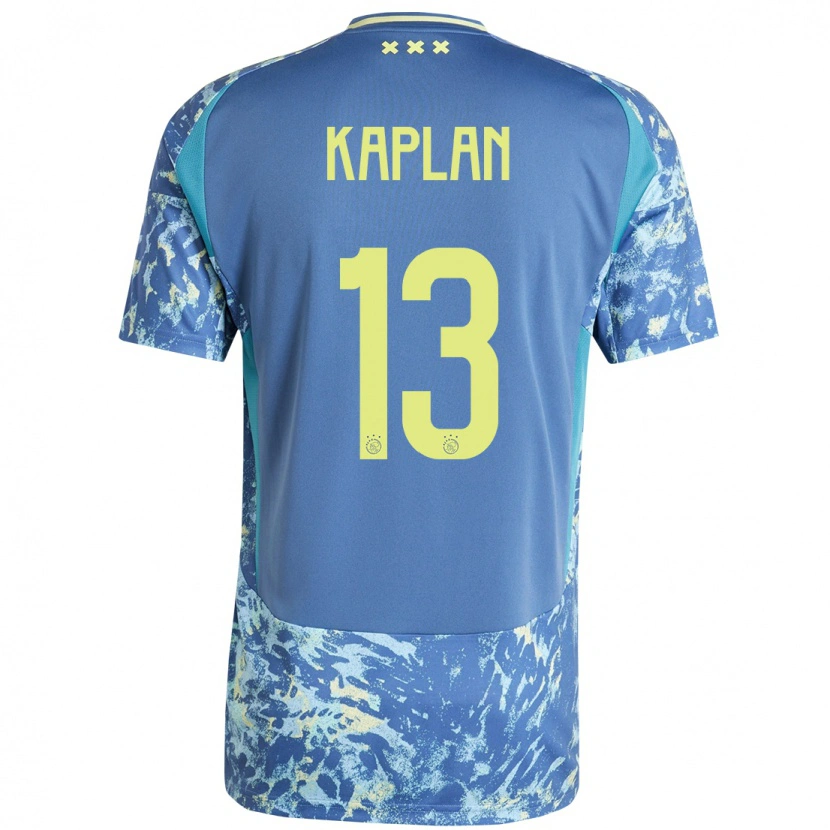Danxen Børn Ahmetcan Kaplan #13 Grå Blå Gul Udebane Spillertrøjer 2024/25 Trøje T-Shirt