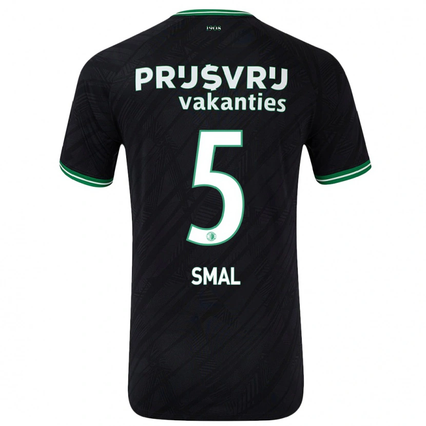 Danxen Børn Gijs Smal #5 Sort Grøn Udebane Spillertrøjer 2024/25 Trøje T-Shirt