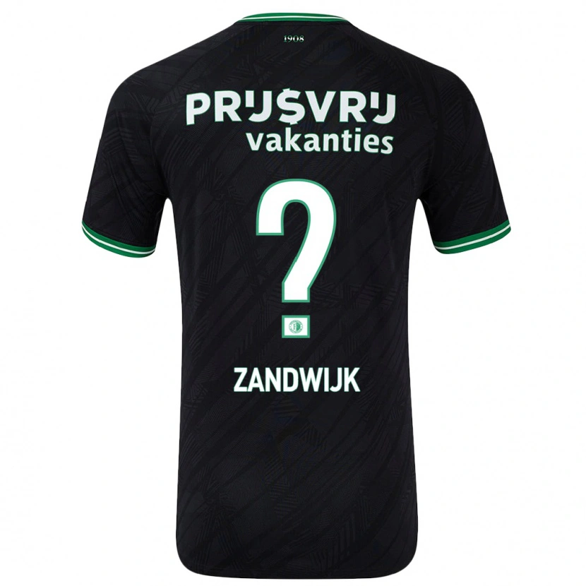Danxen Børn Tim Zandwijk #0 Sort Grøn Udebane Spillertrøjer 2024/25 Trøje T-Shirt