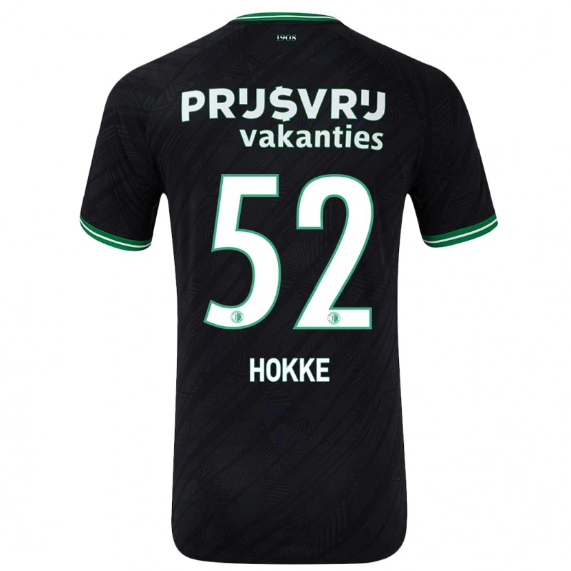 Danxen Børn Milan Hokke #52 Sort Grøn Udebane Spillertrøjer 2024/25 Trøje T-Shirt