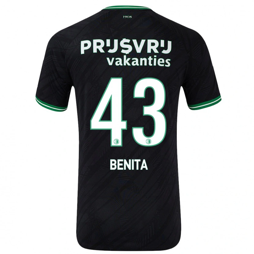 Danxen Børn Mimeirhel Benita #43 Sort Grøn Udebane Spillertrøjer 2024/25 Trøje T-Shirt