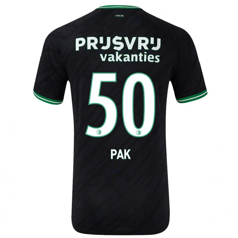 Danxen Børn Sam Pak #50 Sort Grøn Udebane Spillertrøjer 2024/25 Trøje T-Shirt