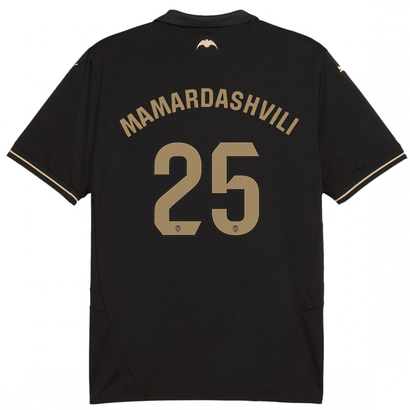 Danxen Børn Giorgi Mamardashvili #25 Sort Udebane Spillertrøjer 2024/25 Trøje T-Shirt