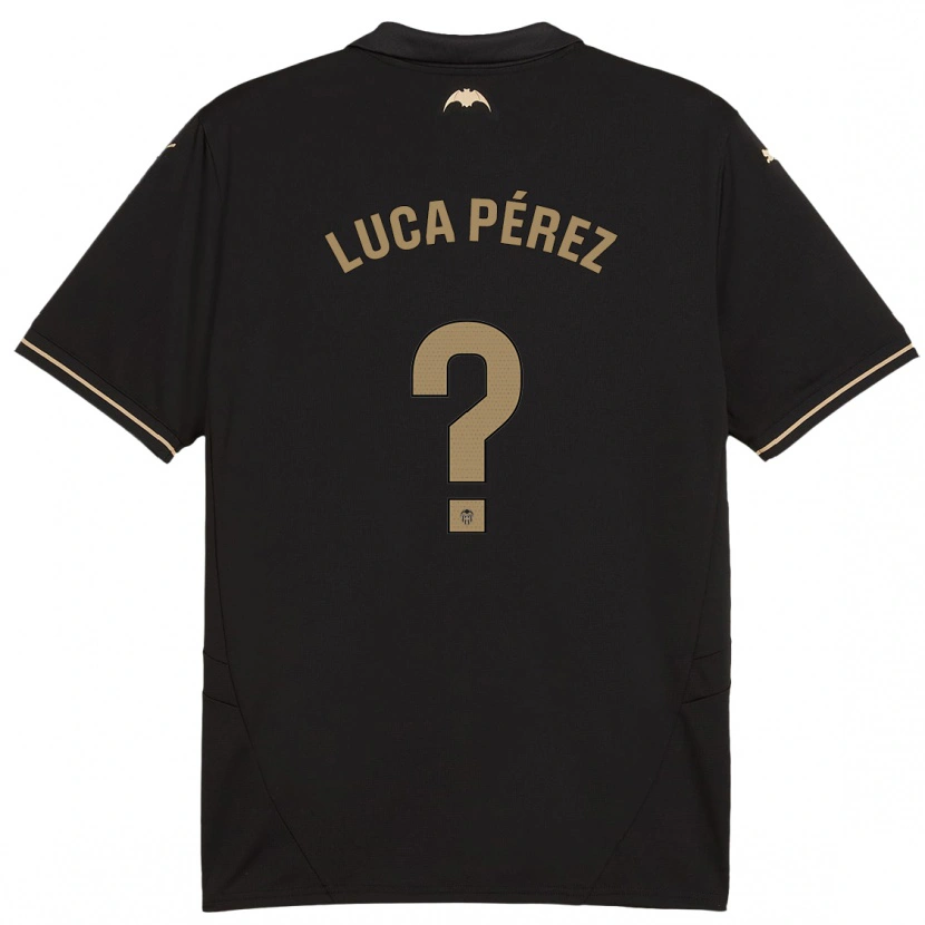 Danxen Børn Simón Luca Pérez #0 Sort Udebane Spillertrøjer 2024/25 Trøje T-Shirt