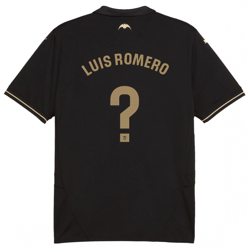 Danxen Børn Luis Romero #0 Sort Udebane Spillertrøjer 2024/25 Trøje T-Shirt
