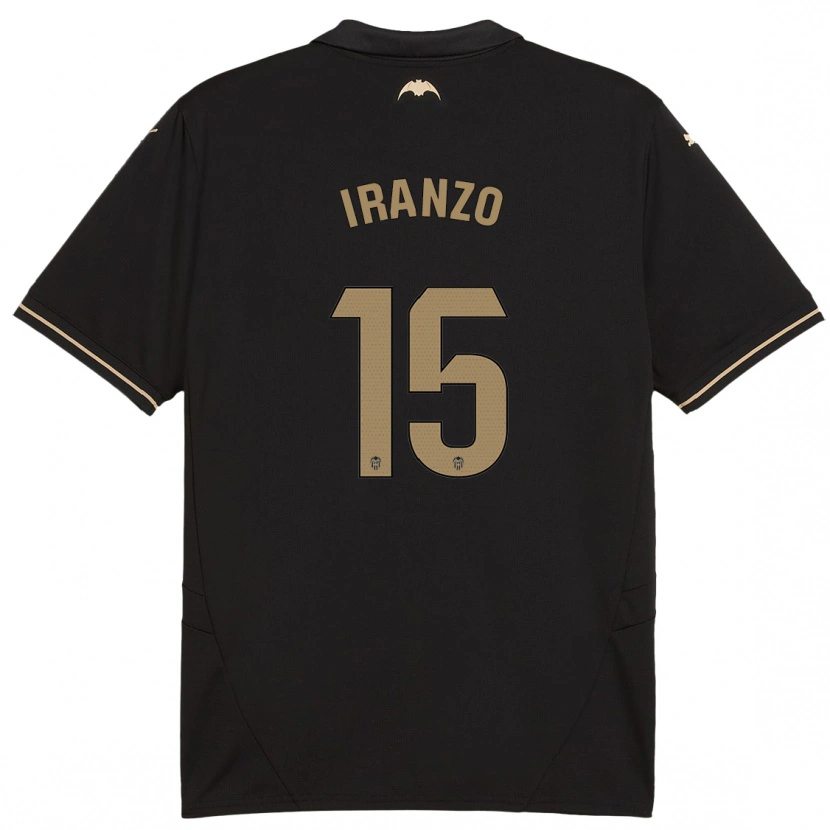 Danxen Børn Rubén Iranzo #15 Sort Udebane Spillertrøjer 2024/25 Trøje T-Shirt