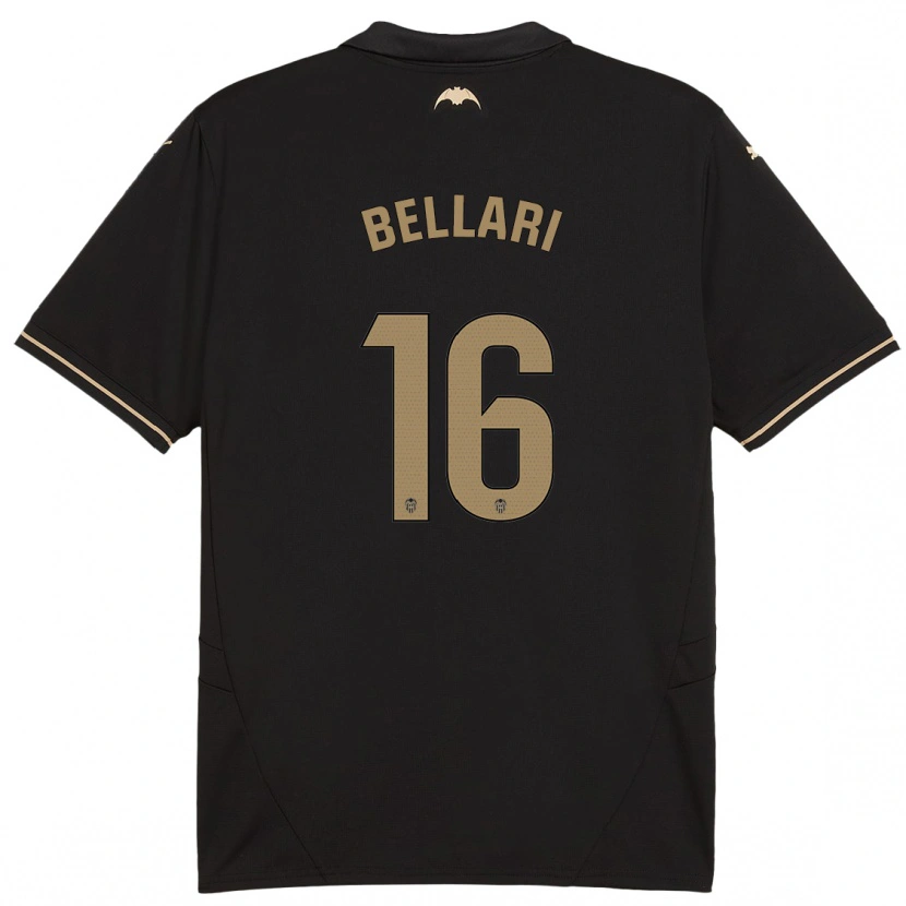 Danxen Børn Hamza Bellari #16 Sort Udebane Spillertrøjer 2024/25 Trøje T-Shirt