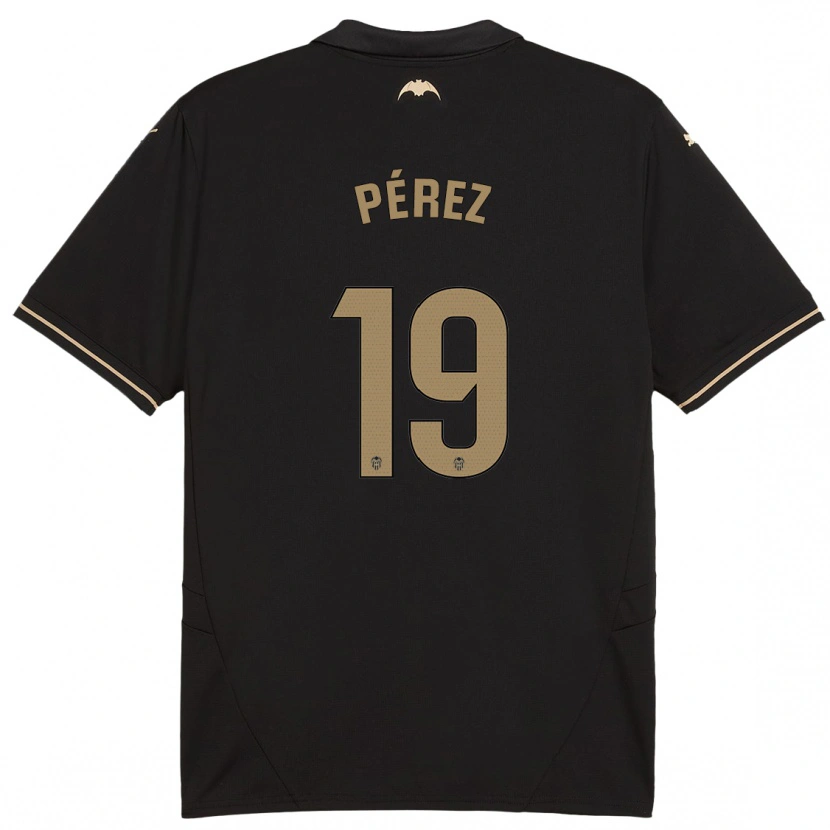 Danxen Børn Joselu Pérez #19 Sort Udebane Spillertrøjer 2024/25 Trøje T-Shirt