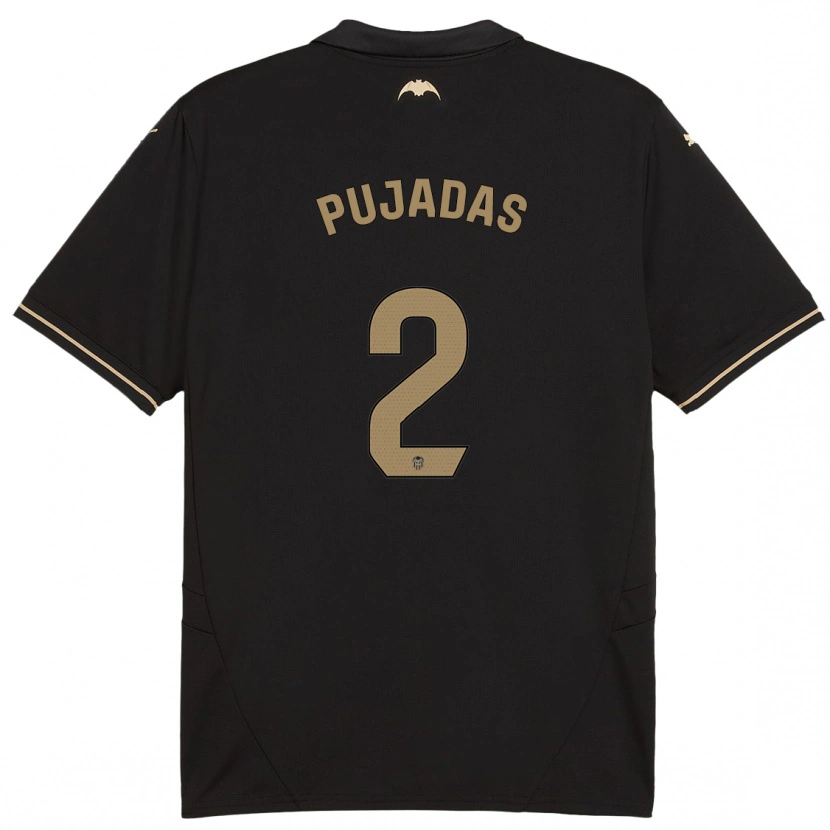 Danxen Børn Berta Pujadas #2 Sort Udebane Spillertrøjer 2024/25 Trøje T-Shirt