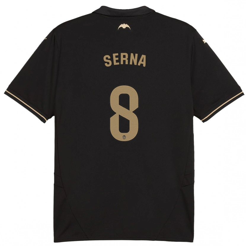 Danxen Børn Liced Serna #8 Sort Udebane Spillertrøjer 2024/25 Trøje T-Shirt