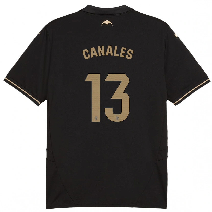 Danxen Børn Antonia Canales #13 Sort Udebane Spillertrøjer 2024/25 Trøje T-Shirt
