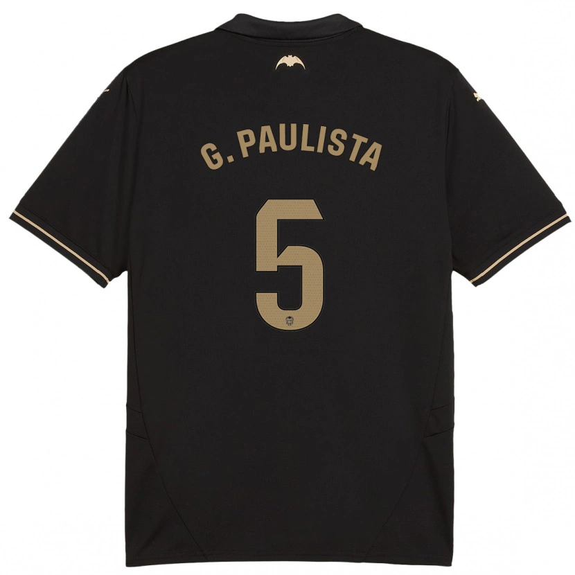 Danxen Børn Gabriel Paulista #5 Sort Udebane Spillertrøjer 2024/25 Trøje T-Shirt