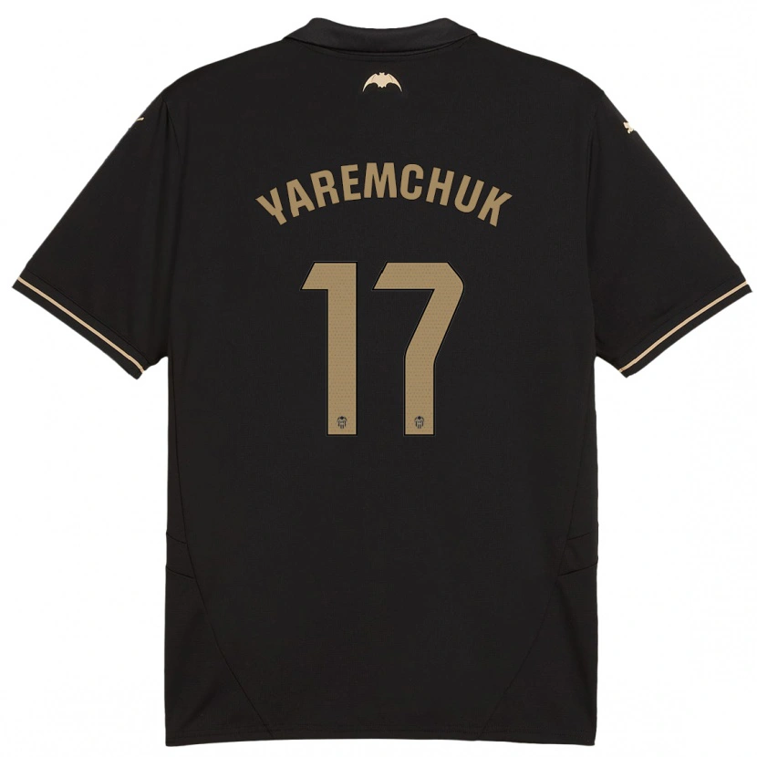 Danxen Børn Roman Yaremchuk #17 Sort Udebane Spillertrøjer 2024/25 Trøje T-Shirt