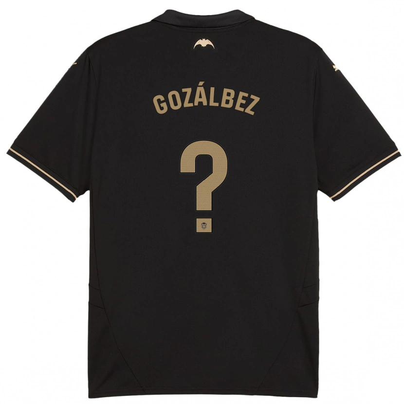 Danxen Børn Pablo Gozálbez #0 Sort Udebane Spillertrøjer 2024/25 Trøje T-Shirt