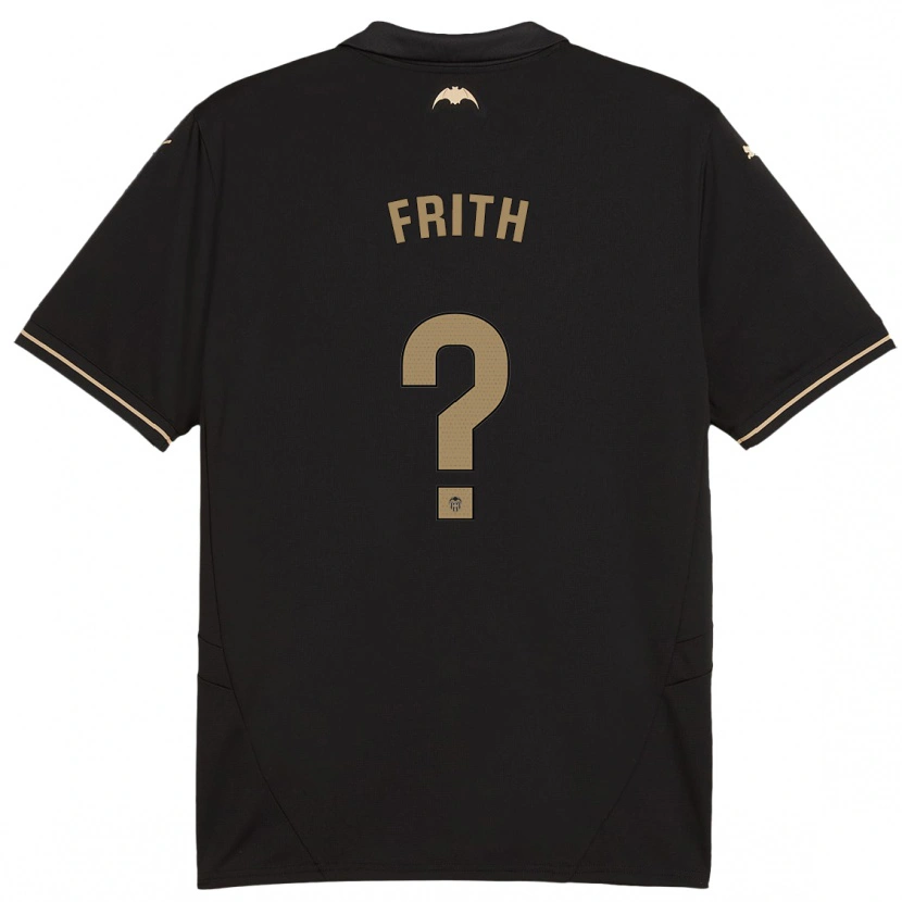 Danxen Børn Declan Frith #0 Sort Udebane Spillertrøjer 2024/25 Trøje T-Shirt