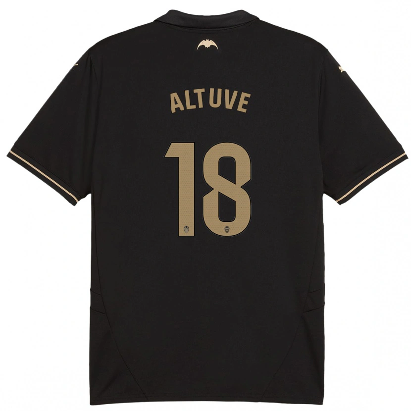 Danxen Børn Oriana Altuve #18 Sort Udebane Spillertrøjer 2024/25 Trøje T-Shirt