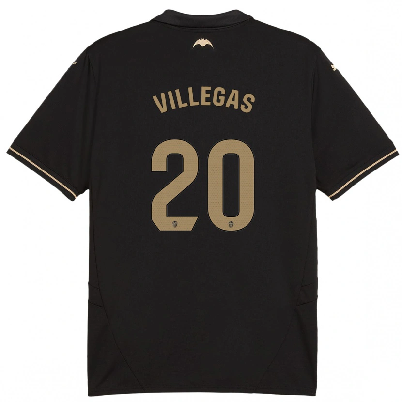 Danxen Børn Noelia Villegas #20 Sort Udebane Spillertrøjer 2024/25 Trøje T-Shirt