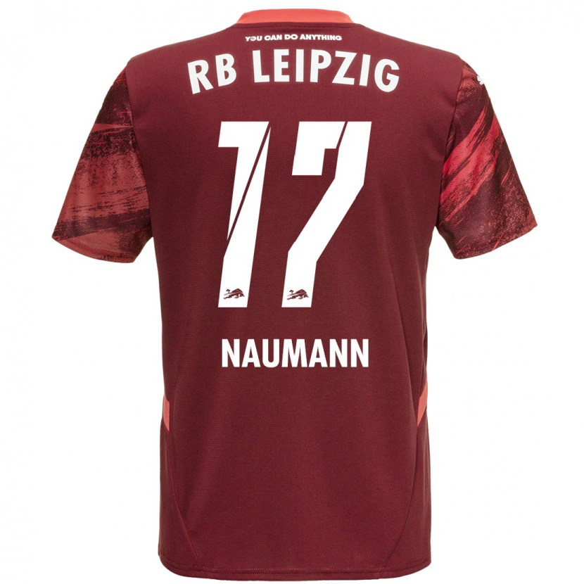 Danxen Børn Carlos Naumann #17 Bourgogne Udebane Spillertrøjer 2024/25 Trøje T-Shirt