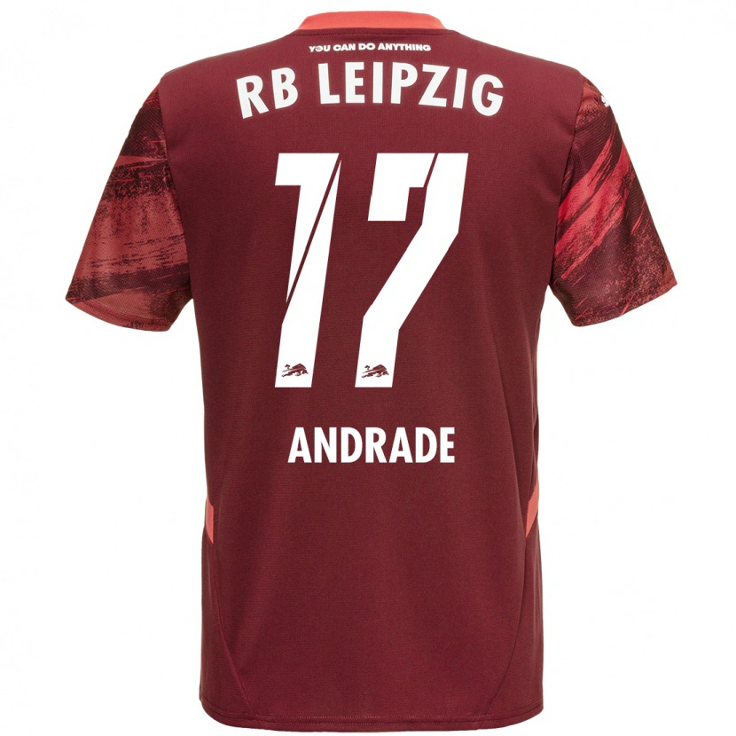 Danxen Børn Lydia Andrade #17 Bourgogne Udebane Spillertrøjer 2024/25 Trøje T-Shirt