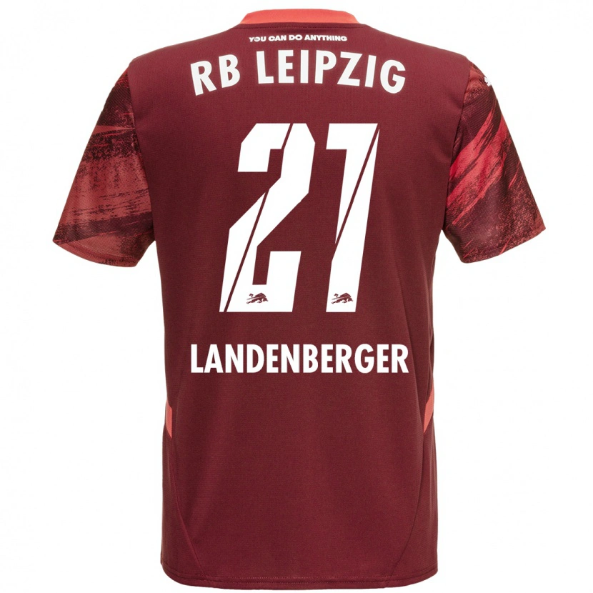 Danxen Børn Julia Landenberger #21 Bourgogne Udebane Spillertrøjer 2024/25 Trøje T-Shirt