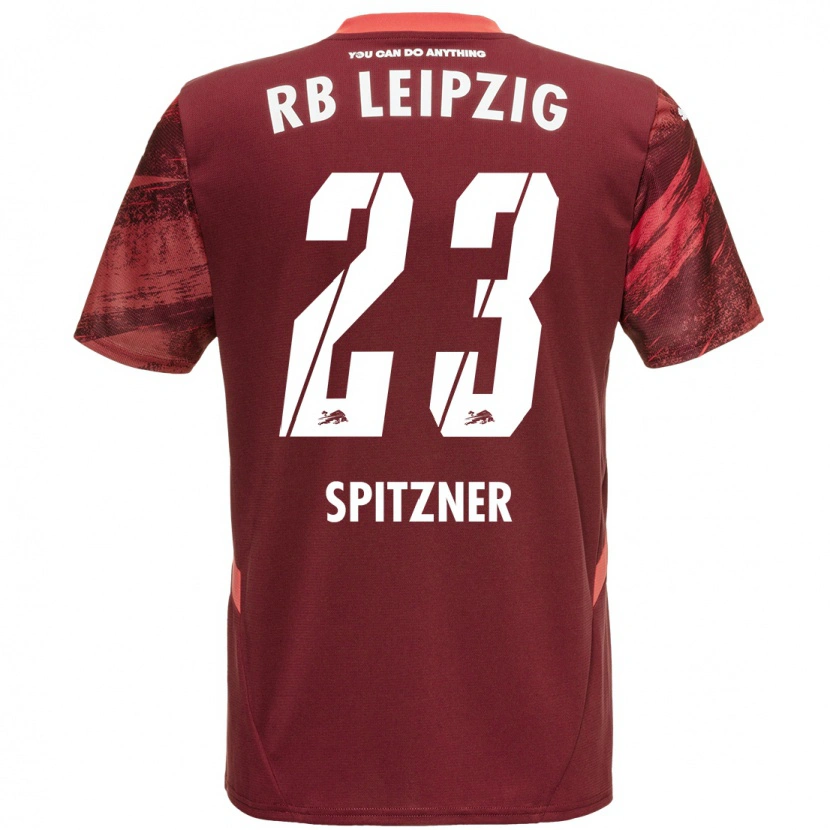 Danxen Børn Kyra Spitzner #23 Bourgogne Udebane Spillertrøjer 2024/25 Trøje T-Shirt