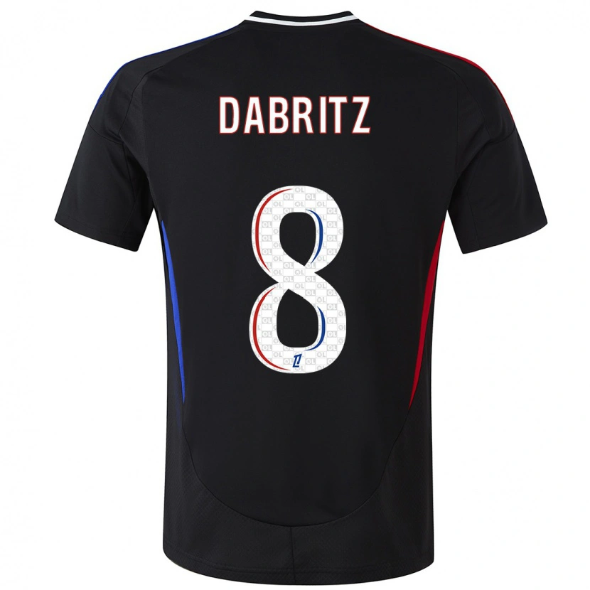 Danxen Børn Sara Däbritz #8 Sort Udebane Spillertrøjer 2024/25 Trøje T-Shirt