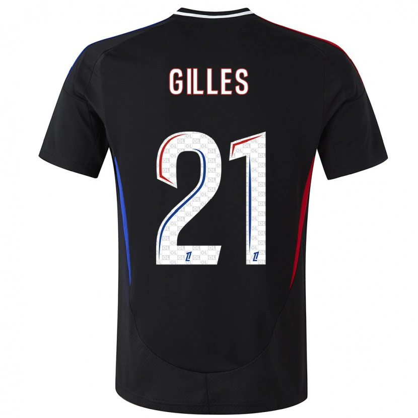 Danxen Børn Vanessa Gilles #21 Sort Udebane Spillertrøjer 2024/25 Trøje T-Shirt