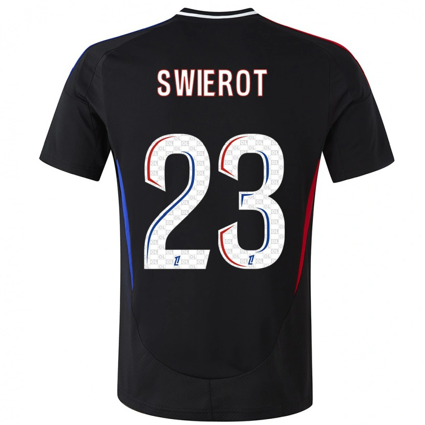 Danxen Børn Julie Swierot #23 Sort Udebane Spillertrøjer 2024/25 Trøje T-Shirt