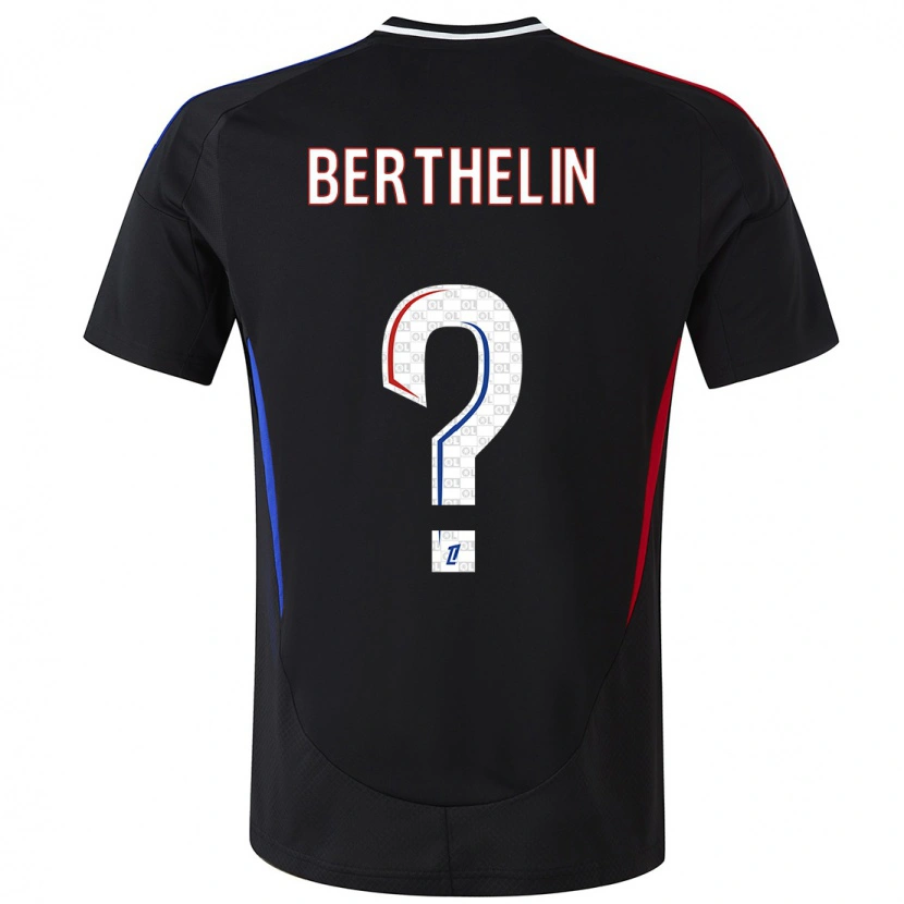 Danxen Børn Romain Berthelin #0 Sort Udebane Spillertrøjer 2024/25 Trøje T-Shirt
