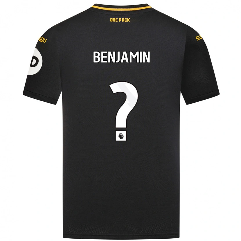 Danxen Børn Lewys Benjamin #0 Sort Udebane Spillertrøjer 2024/25 Trøje T-Shirt