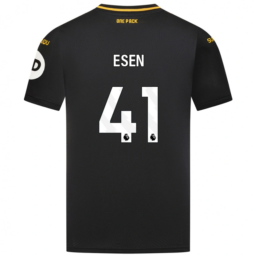 Danxen Børn Josh Esen #41 Sort Udebane Spillertrøjer 2024/25 Trøje T-Shirt