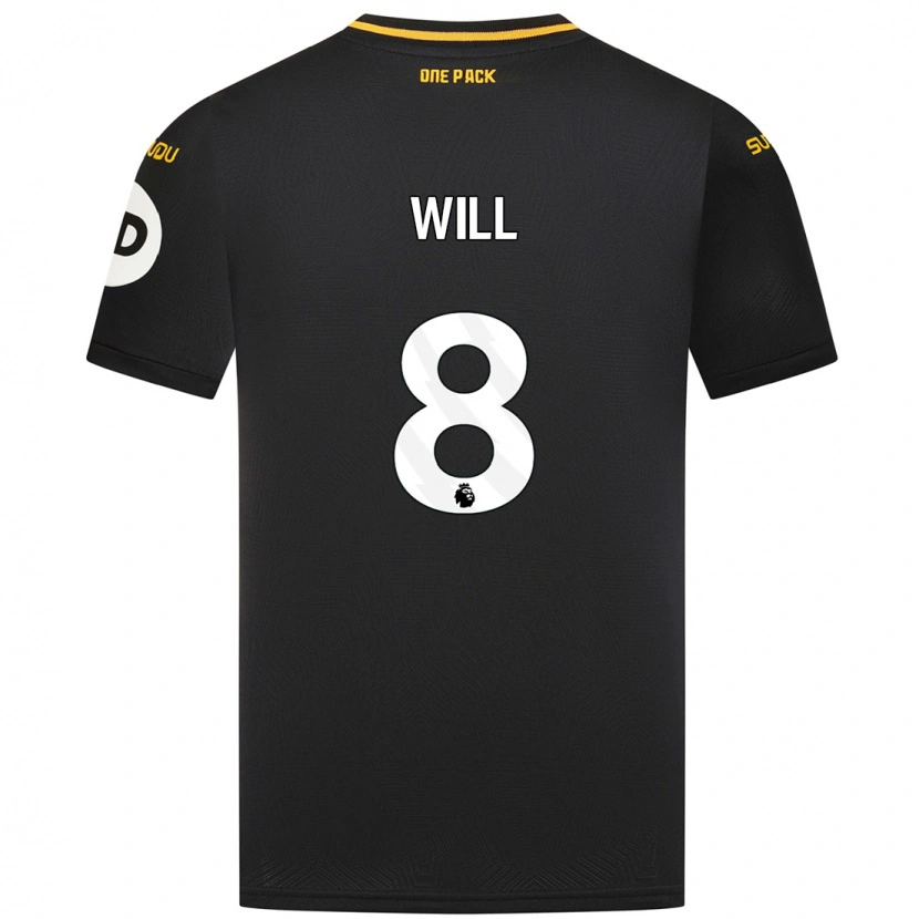 Danxen Børn Merrick Will #8 Sort Udebane Spillertrøjer 2024/25 Trøje T-Shirt