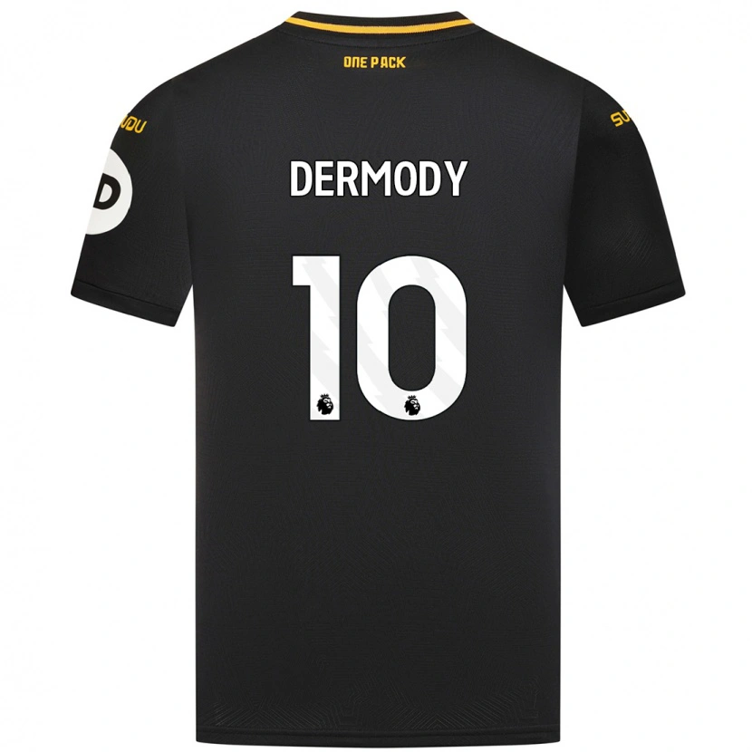 Danxen Børn Helen Dermody #10 Sort Udebane Spillertrøjer 2024/25 Trøje T-Shirt