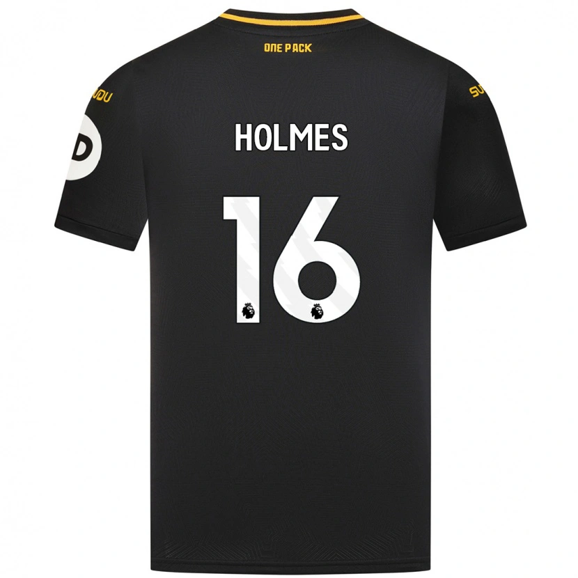 Danxen Børn Summer Holmes #16 Sort Udebane Spillertrøjer 2024/25 Trøje T-Shirt