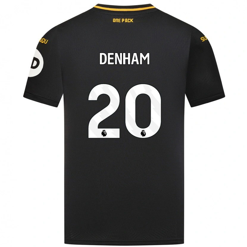 Danxen Børn Ania Denham #20 Sort Udebane Spillertrøjer 2024/25 Trøje T-Shirt