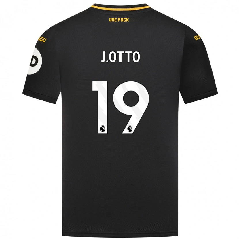 Danxen Børn Jonny Otto #19 Sort Udebane Spillertrøjer 2024/25 Trøje T-Shirt
