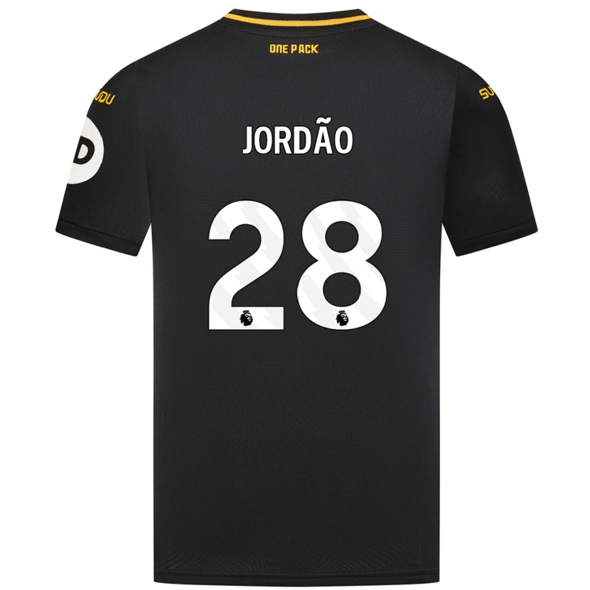 Danxen Børn Bruno Jordão #28 Sort Udebane Spillertrøjer 2024/25 Trøje T-Shirt