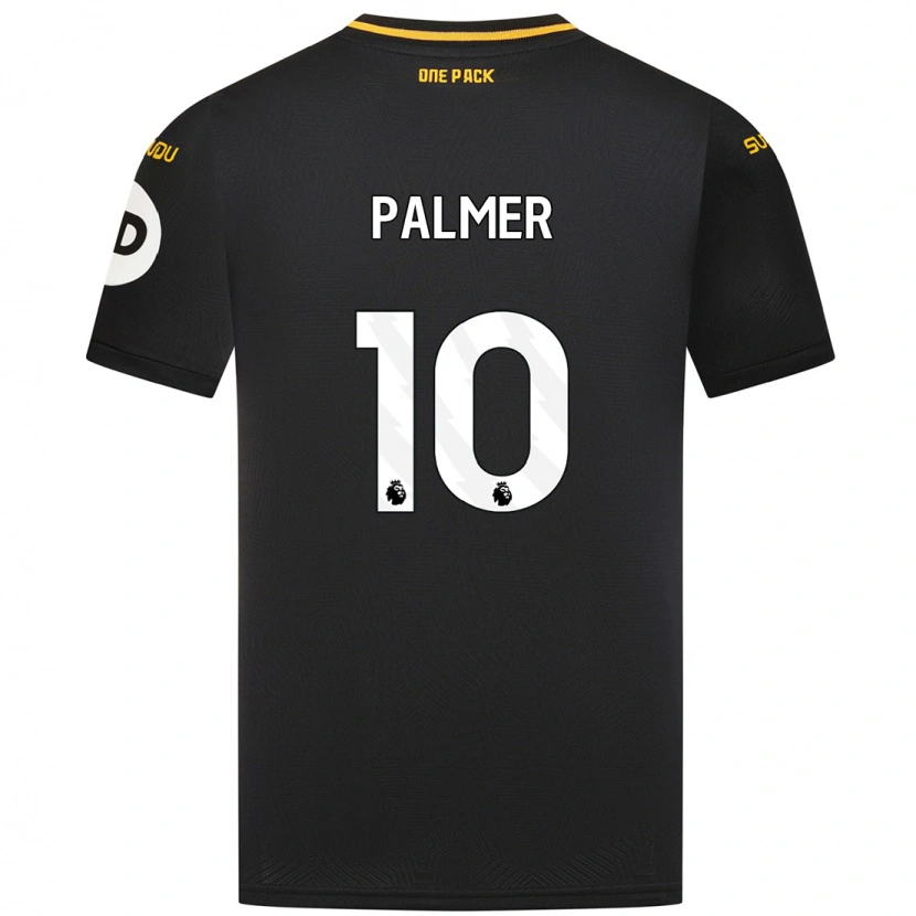 Danxen Børn Jamila Palmer #10 Sort Udebane Spillertrøjer 2024/25 Trøje T-Shirt